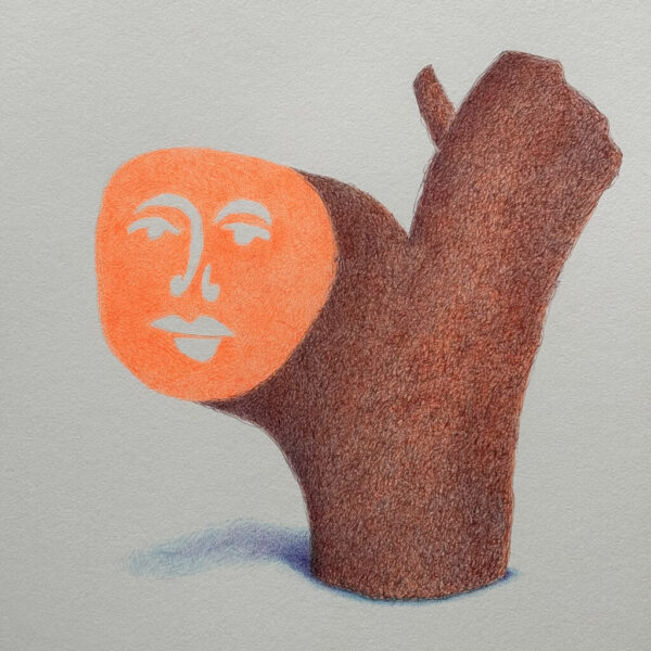 dessin-crayon-bic-buche-visage-orange